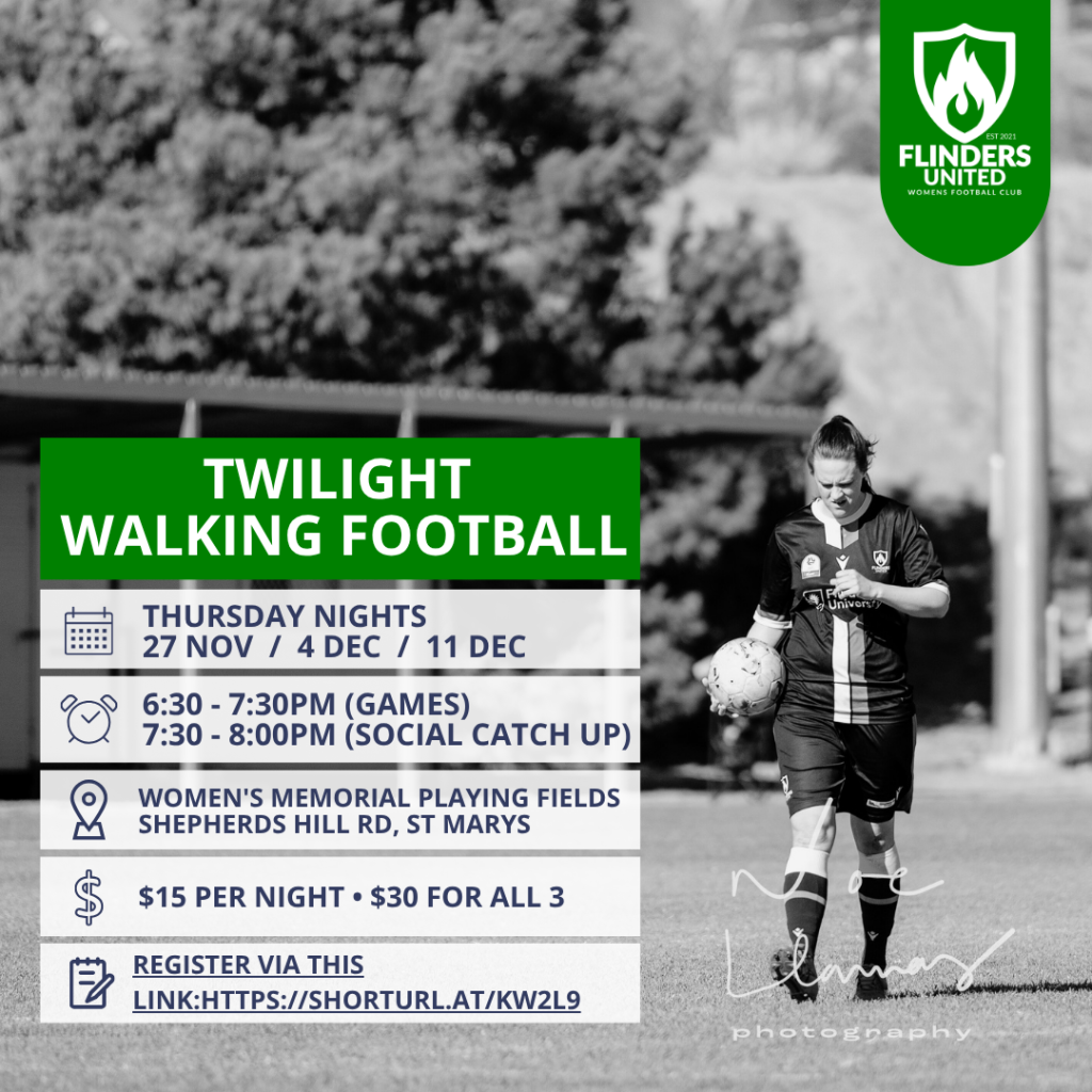 2025 Twilight Walking Football at Flinders United Women's Football Club