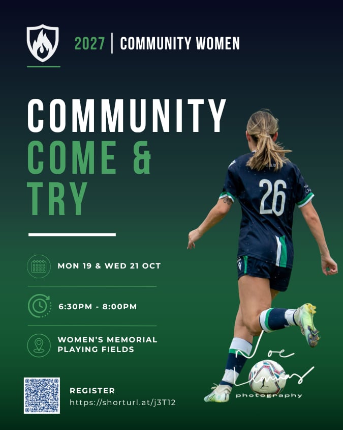 2027 Flinders United Community Come and Try Image directs to information post